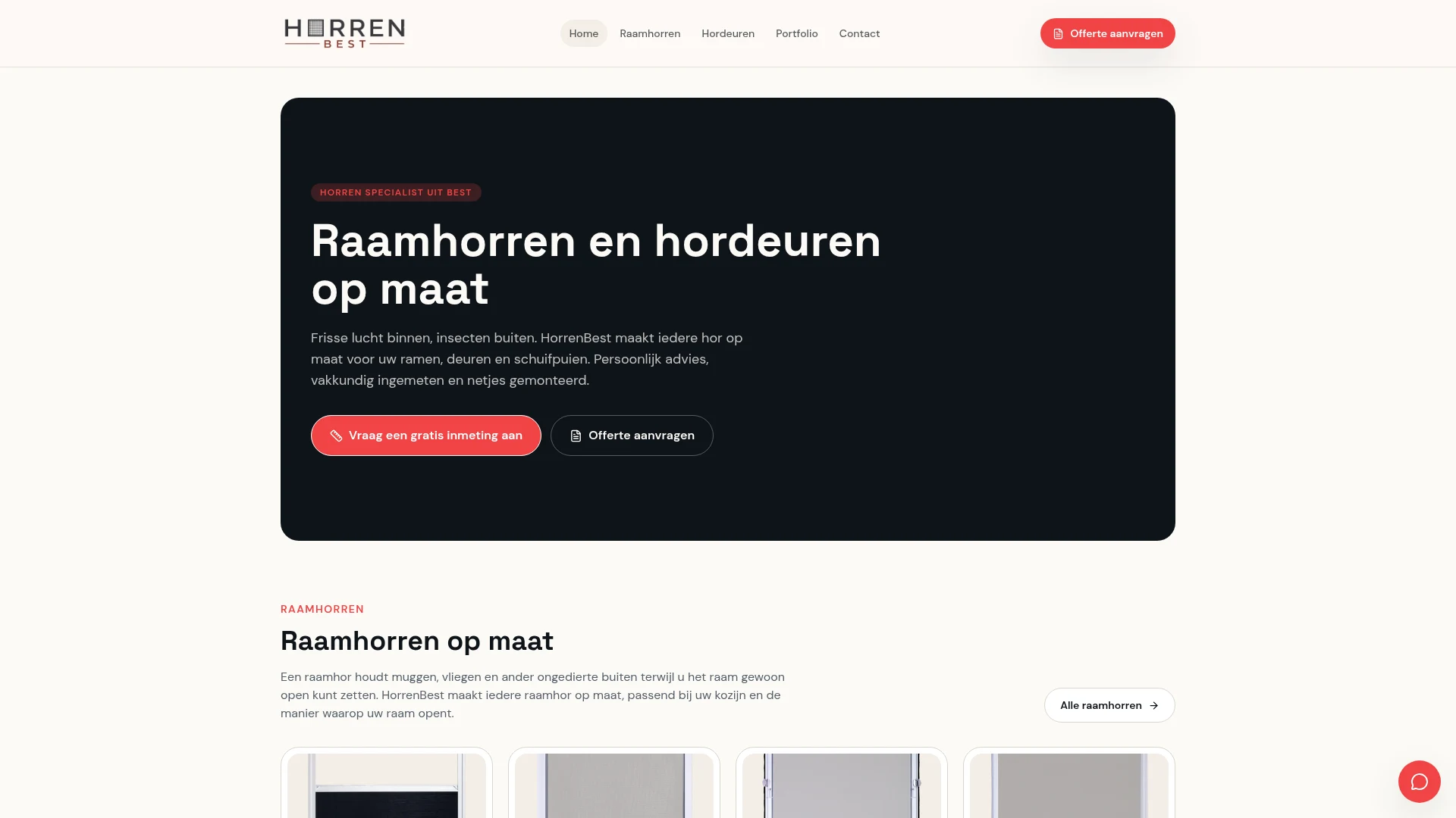 Voorbeeldwebsite van HorrenBest