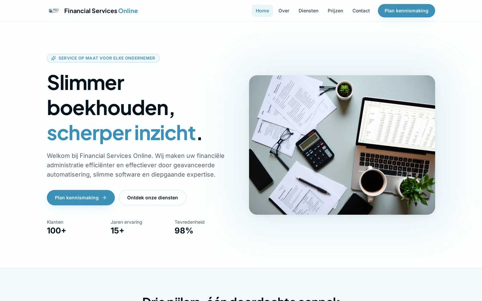 De vernieuwde website van Financial Services Online