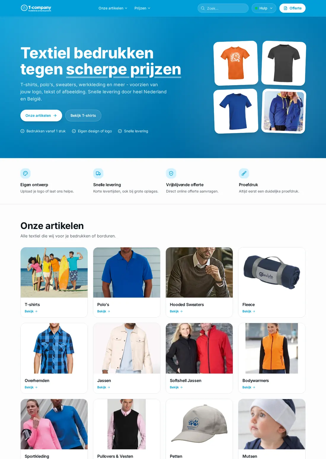 De vernieuwde website van T-Company
