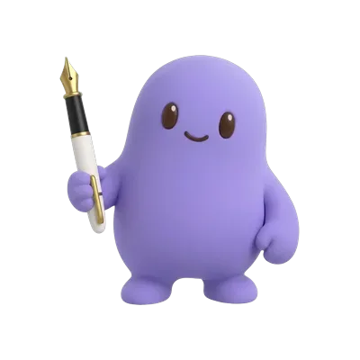 Het Obbio-poppetje met een pen